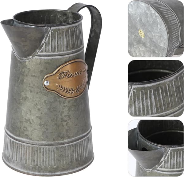 Jernblomsterpotte Retro Plantepotte Antik Rustik Kande Stil Dekorativ Accent Egnet
