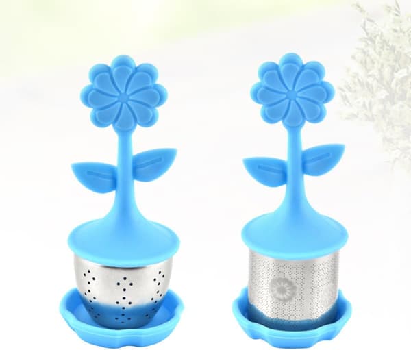 Tesil i silikon, varmebestandig med blomsterformet design, 2 stk