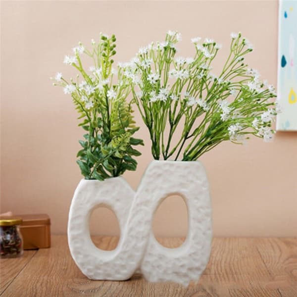 Tørket blomst vase blomsterarrangement dekorasjonsvase kaffedekorasjon