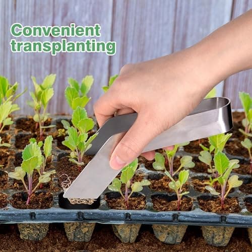 17 cm plantepincet til haveplanter i rustfrit stål, planteværktøj til planter