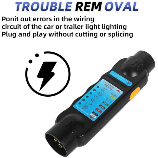 Trailer Tester, 7-Pin Trailer Tester, 12V Trailer Caravan Plug Tester for Circuit Diagnostic Tool