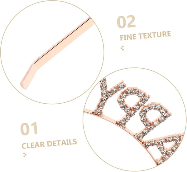 Prinsessekrone Tiara Belte Bursdagsbånd for Kvinner Glitrende Rhinestone Hodeplagg Bursdagshårbånd