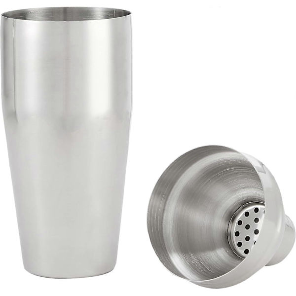 3-delt barsett i rustfritt stål, 710 ml shaker, blandeskje, jigger