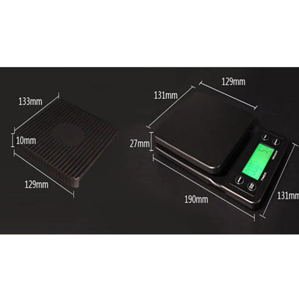 Digital Kitchen Scale Weight Gram and Oz for Baking Cooking, Accurate Graduation 1G/0.1Oz, Black