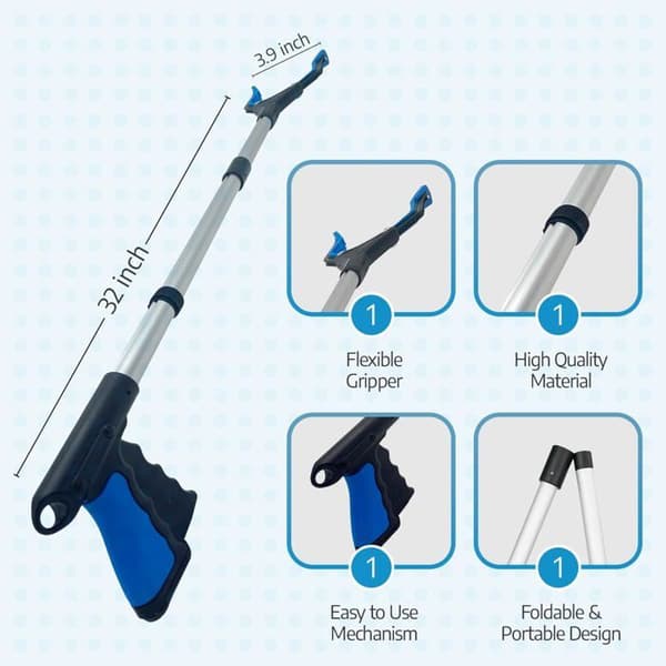 Premium Pickup Tool - 83 cm Long Object Picker with Magnet