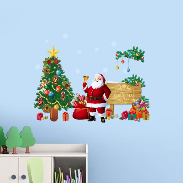 30 x 90 cm Julväggdekaler Jultomte Dekaler Jul