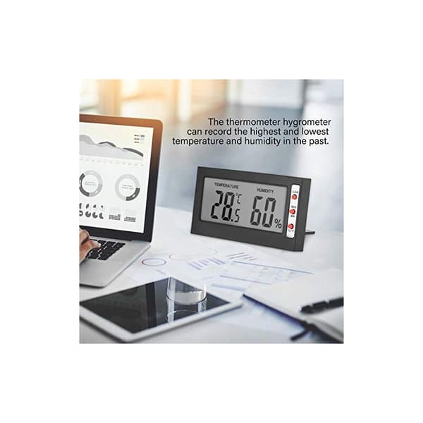LCD Digital Termometer Hygrometer Mini Digital Termometer Hygrometer Sensor Mini LCD Hygrometer för Hemmakontor Trädgård Växthus