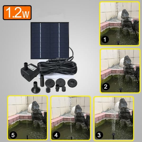Solpumpe dammpumpe solfontene vannfunksjon dekorativ fontene fontene