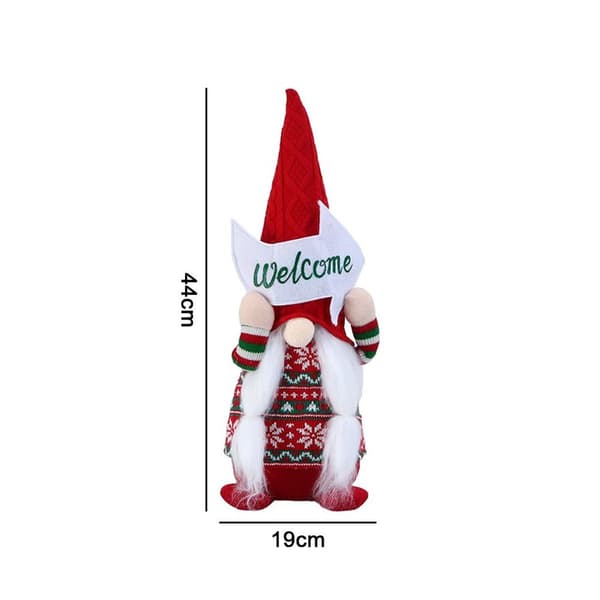 44 cm High Information Sign, Dwarf Decorations, Christmas Tree, Red KLB