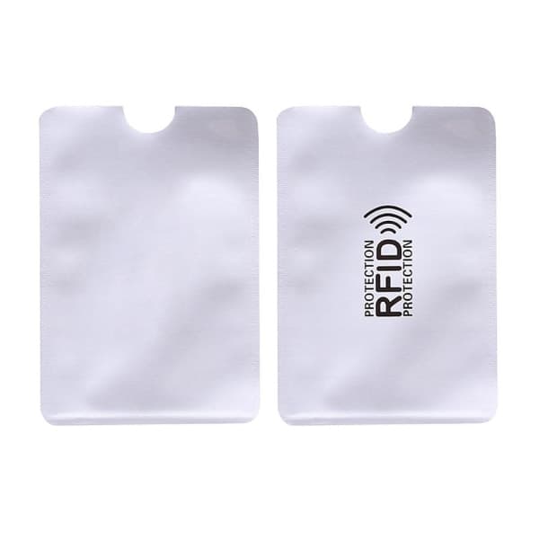 3 kpl RFID-tasku / RFID-suoja luottokorteille alumiinia, hopea