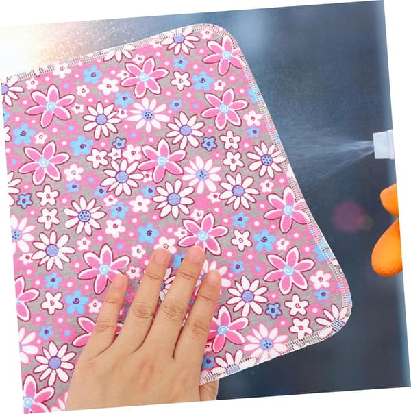 10-pack Printed Cotton Dishcloths, Single Layer Small Washcloths