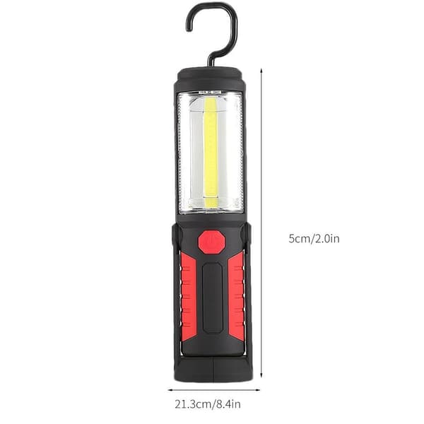 USB-oppladbar LED-arbeidslampe for utendørs bruk, roterende lys med KLB