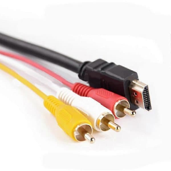 Doonjiey HDMI-kompatibel til 3RCA Video Audio AV-komponentomformer Adapterkabel for HDTV