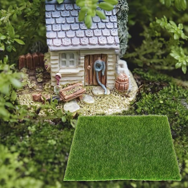 Artificial Moss Decorative Mat Green PVC Portable No Maintenance Needed Landscaping Decorative