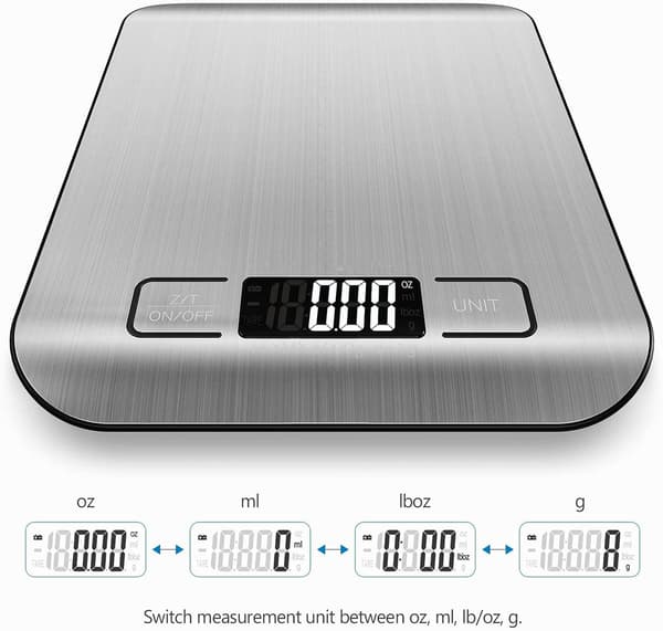 Electronic Kitchen Scale Precision Scale, Tare, Capacity 5 kg/11L