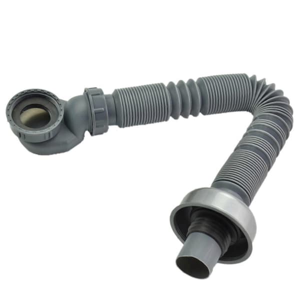 Universal Drain Hose for Sink 90cm Expandable Flexible P-Trap Odor-Proof Design Threaded Drain Hose for 45-48mm Thread Ne