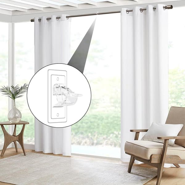Self-adhesive curtain brackets without drilling, 8-pack with screws and wall plugs for kitchen and bathroom