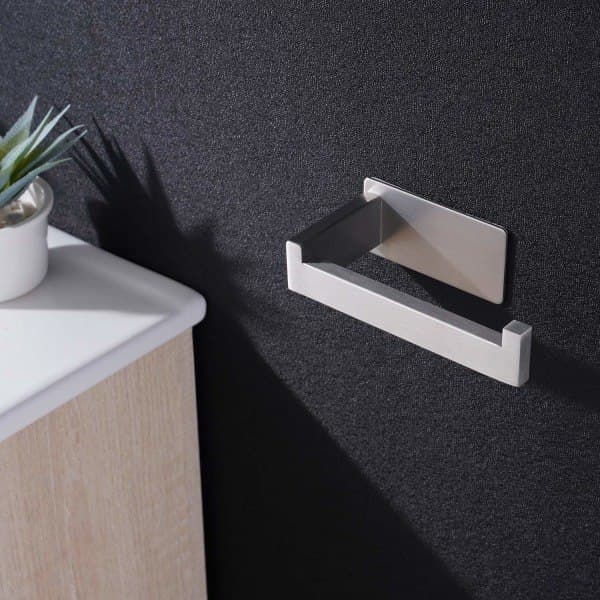 Toiletpapirholder, vægmonteret holder i rustfrit stål