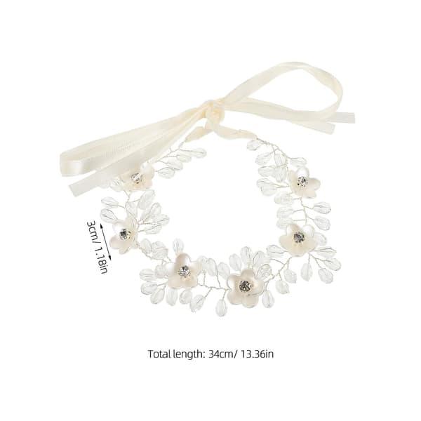 Brude-rhinestone-hårbånd Håndlaget sølv bryllupshårbånd Brudehårtilbehør Elegant hodeplagg for seremoni