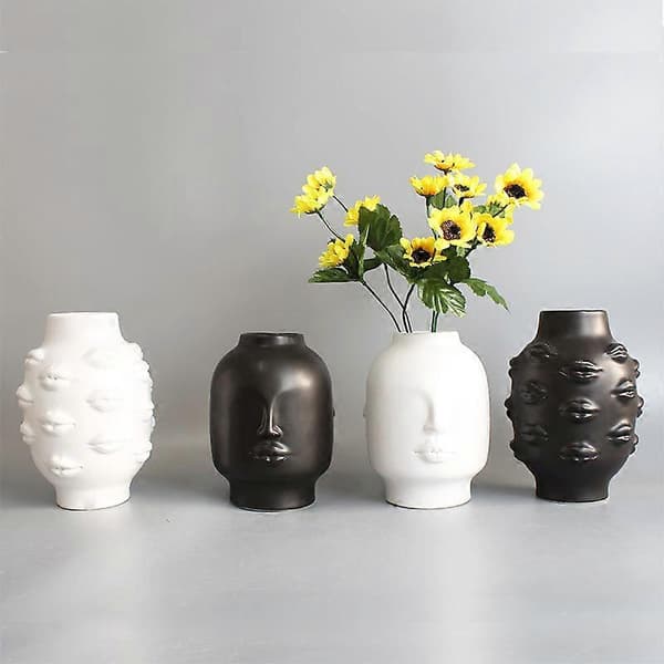 Keramisk Kropp Vase, Lepper Vase Borddekorasjon Moderne Gårdsdekor F_tfrf