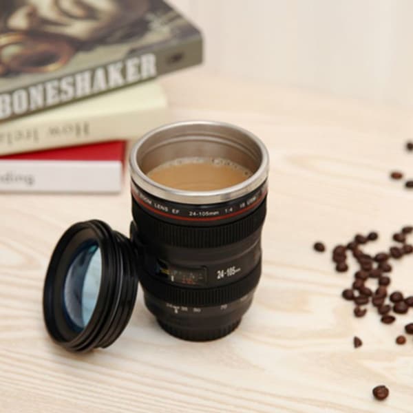 Camera Lens Coffee and Tea Cup - Creative Gift for Photographers - Stainless Steel KLB