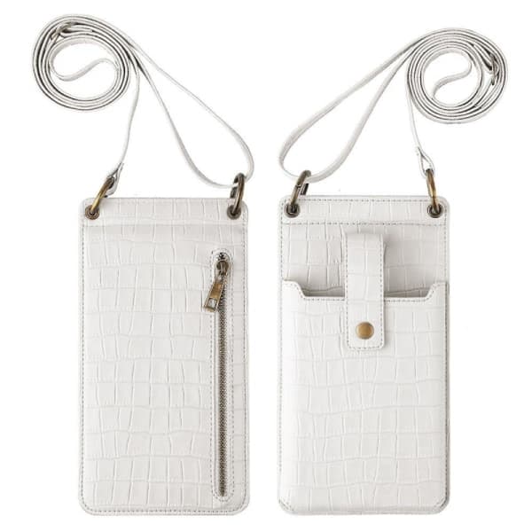 Women's Crocodile Pattern Phone Wallet Card Case Purse Crossbody
