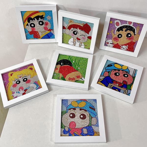One Piece Kanelhund 5D Barn Diamantmålning Kit DIY Stor Ädelsten