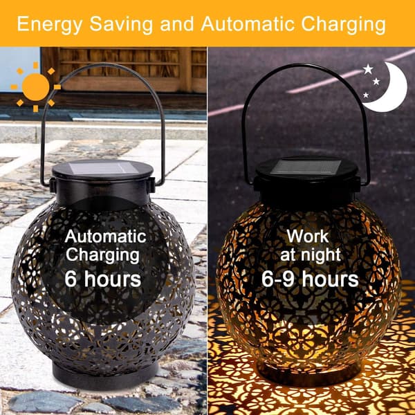 Solar Lantern LED Decorative Outdoor Waterproof IP44 Outdoor Solar Lanterns Lantern Lamp Wireless Rechargeable