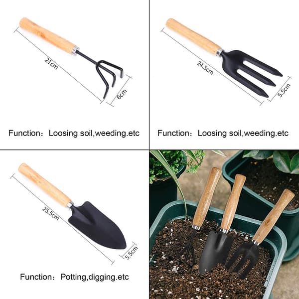 3 pcs Garden Tools, Garden Tool Set, Bonsai Tools, Mini Ga DXGHC