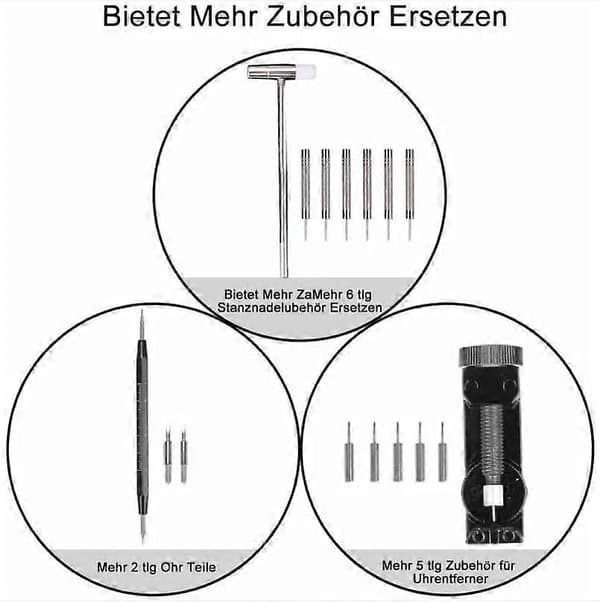 153 Professional Watch Tool Kit Adjustable Size Case Opener Screwdriver Strap Battery Replacement Tool Kit for Most Watches