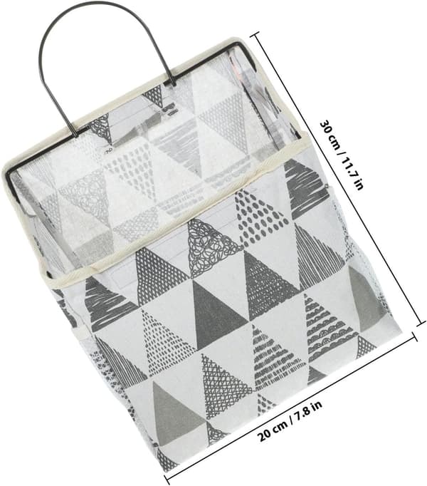 Hanging Storage Bag in Cotton and Linen Lightweight and Easy to Clean Storage Container