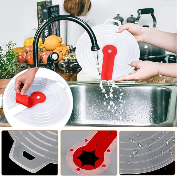 2-pack mixer splash guard lid, splash-proof scald lid, splash-proof lid, silicone splash guard, 31x34 cm