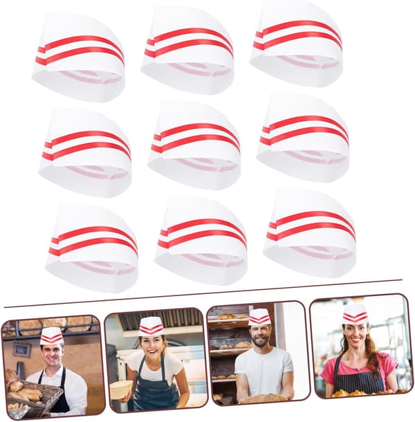 9 st dekorativa kockmössor, elastiska kockmössor för matlagning, bakning och servering i kök och restaurang