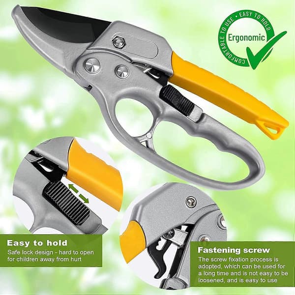 Garden Shears, German Pruning Shears, Ratchet Pruning Shears, 3 Times Easier Work, Garden Tools