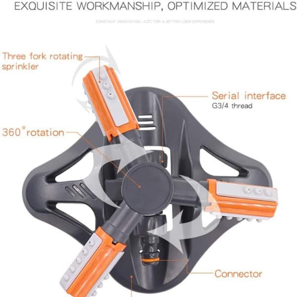 Garden Sprinkler, 360° Rotating Sprinkler, Automatic Watering System for KLB