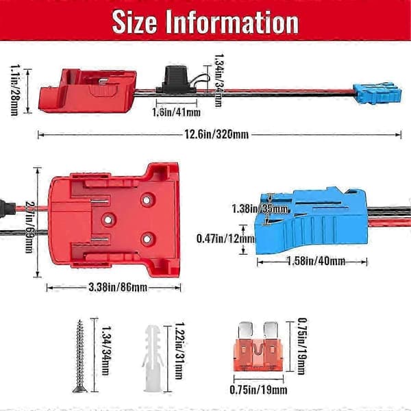 Power Wheels-adapter til Milwaukee M18-batteri til Peg-Perego Edition 0625 (FMY)