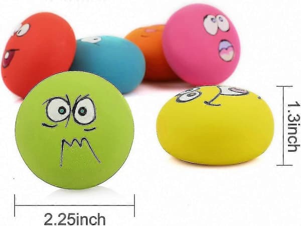 Smile Face Hund Pibelegetøj Bløde Latex Pibebolde Til Hvalpe Små Mellemstore Hunde 6 Stk./sæt