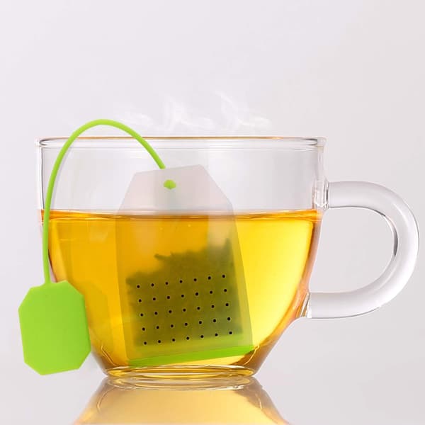 6-pakning silikonteinfuser, gjenbrukbar teinfuser for løse blader med