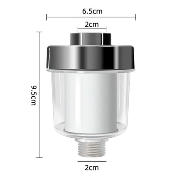 Brusevandsfilter, brusefilter med 3 udskiftelige filterbeholdere