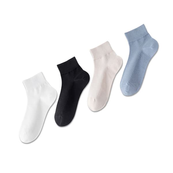 Seamless Socks - 4-pack Svart + ljusgrå + mörkgrå + marinblå