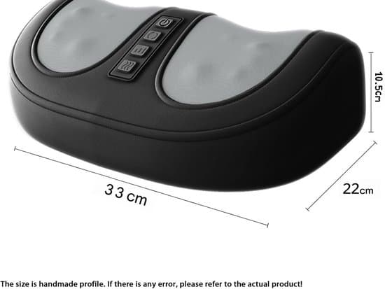 Massage – Elektrisk fodmassager med varme – 3 intensitetsniveauer – Ideel til hjem og kontor – Sort