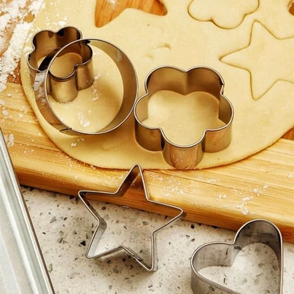 5 stk. pepperkakeformer i rustfritt stål, fondantpepperkakeformer for barn KLB