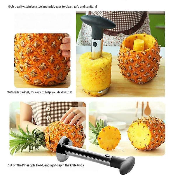 Pineapple Corer Slicer Peeler, Stainless Steel Slicer Stem Remover Cutter Acsergery Gift