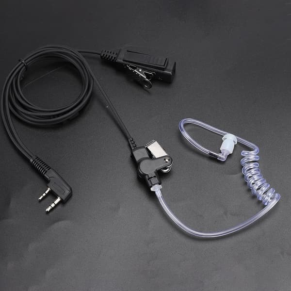 3,5 mm 5 mm Walkie Talkie-headset, håndmikrofon, ørestykke med akustisk rør