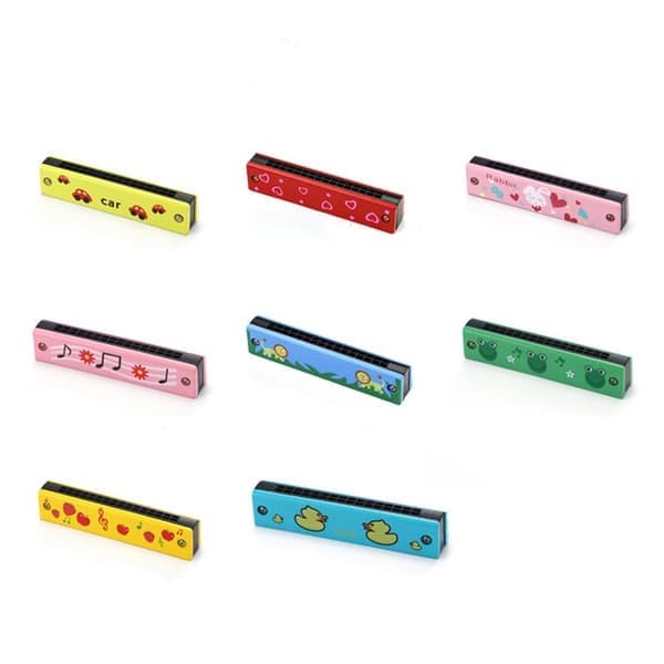 3-pack 16-håls munspelsset för barn - Montessori pedagogisk leksak, tecknad design, perfekt present