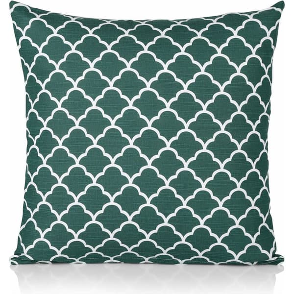 Set med 4 dubbelsidiga fyrkantiga kuddfodral, 45 cm längd x 45 cm bredd, grönt