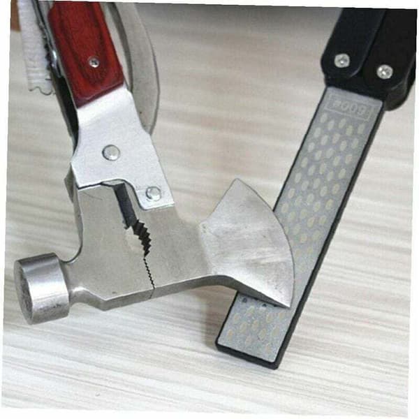Garden Sharpener, Double-Sided Foldable Pocket Diamond Sharpener for Scissors, Pruners, Hedge Shears or Outdoor Sharpening Stone, Garden, Camping