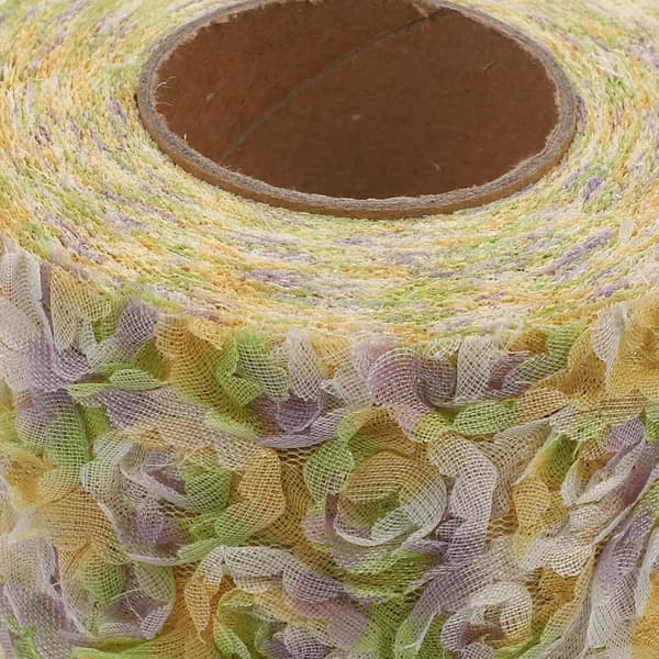 1 rull roseblomstret brodert gasbind bred for håndverk, klær og interiørprosjekter