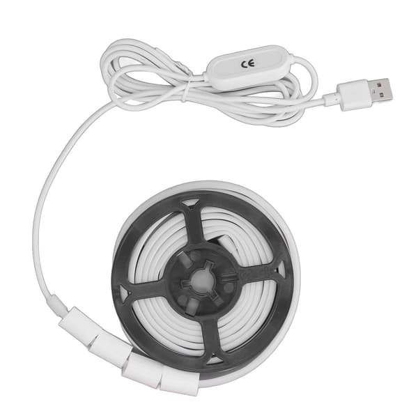 USB-drevne 5V lysslynger hvite LED-striper KLB