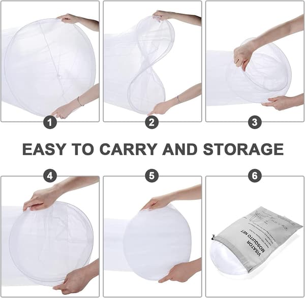 Large Mosquito Net Canopy for Single, King Size or Double Bed, Suitable for Insect Protection (XL)